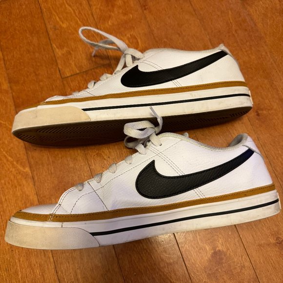 Nike Court Legacy Shoes | White/Desert Ochre/Black | 10.5m / 12w - Picture 7 of 15